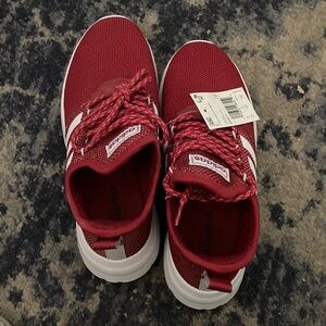 Adidas Women Red and White Sneakers.